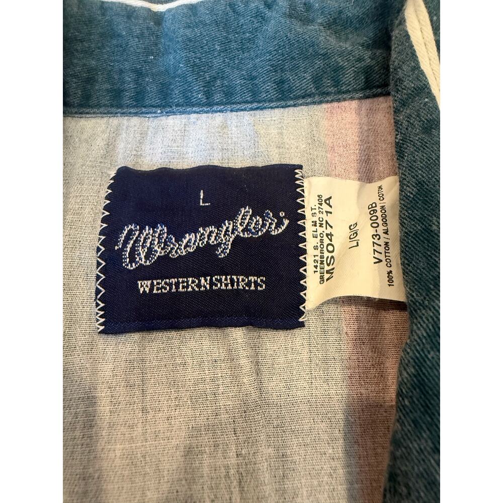 Wrangler Western Brushpopper Dark Stripes Size Large - Picture 2 of 3
